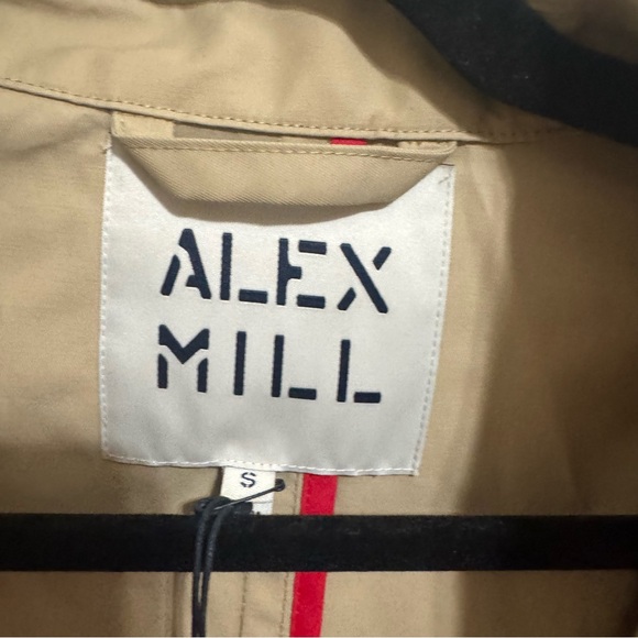 Alex Mill Beige Trench Coat with Red Trim - Picture 2 of 7